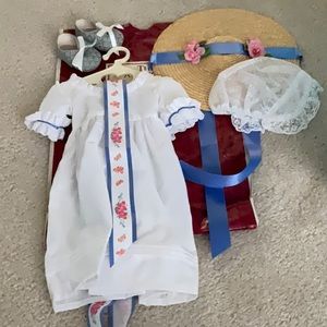 Felicity Summer Dress, Hat Brocade Slippers